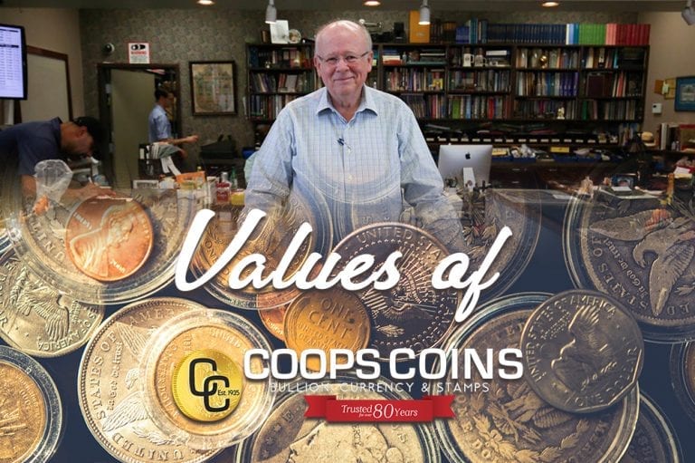 Values of Coops Coins Briggs and Coops Coins, Bullion & Currency Redlands, Ca